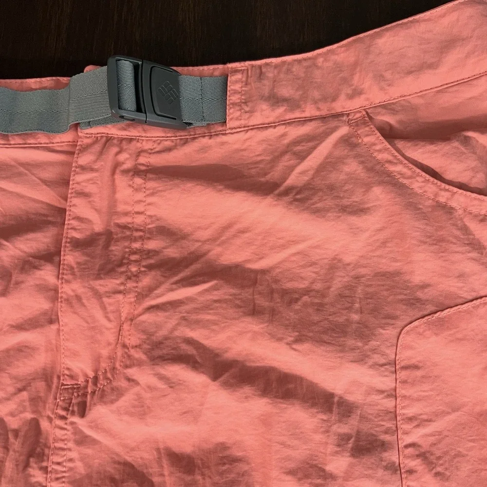 Columbia Skirt Womens 14 Coral Nylon Belted Omni-Shade‎ Wick Vaporation UPF 50